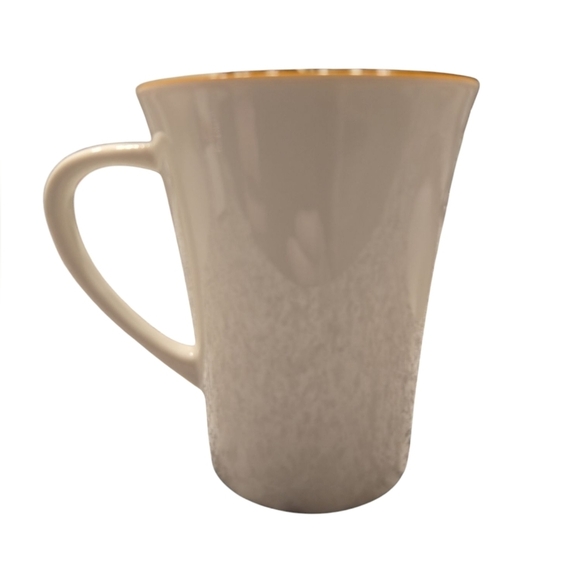 STARBUCKS 2006 PERCOLATOR STYLE MUG. WHITE AND YELLOW. 14 OZ. - Picture 2 of 5